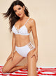 Lattice Top With High Waist Bikini Set