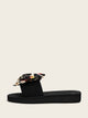 Floral Print Bow Decor Flats