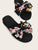 Floral Print Bow Decor Flats