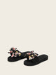 Floral Print Bow Decor Flats