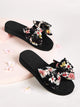 Floral Print Bow Decor Flats