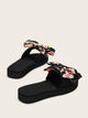 Floral Print Bow Decor Flats