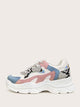 Lace-up Front Snakeskin Chunky Sneakers