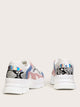 Lace-up Front Snakeskin Chunky Sneakers