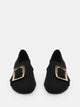 Buckle Front Round Toe Slip On Flats