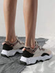 Snakeskin Panel Chunky Sole Trainers