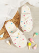 Bow Decor Polka Dot Fluffy Slippers