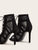 Peep Toe Lace-up Front Mesh Stiletto Heels