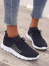 Striped Detail Lace-up Front Sneakers