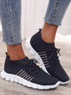 Striped Detail Lace-up Front Sneakers