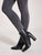 Point Toe Side Zip Croc Chunky Boots