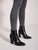 Point Toe Side Zip Croc Chunky Boots