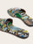 Snakeskin Print Open Toe Sliders
