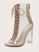 Clear Lace-up Front Heels