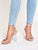 Rhinestone Decor Open Toe Ankle Strap Chunky Heels