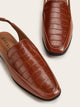 Croc Embossed Slingback Loafers