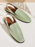 Croc Embossed Slingback Loafers