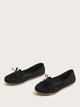Bow Decor Stitch Trim Loafers