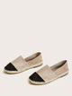 Cap Toe Slip On Espadrille Flats