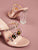 Clear Rhinestone Decor Chunky Heeled Mules