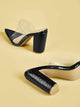 Clear Chunky Heeled Mules