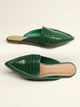 Faux Suede Pointy Toe Loafer Mules