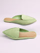 Faux Suede Pointy Toe Loafer Mules