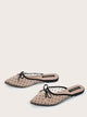 Bow Decor Mesh Flat Mules