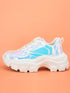 Holographic Lace-up Front Chunky Sneakers