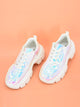 Holographic Lace-up Front Chunky Sneakers