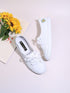 Flower Embroidered Slip On Sneakers