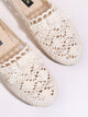 Round Toe Crochet Lace Flats