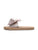 Floral Bow Applique Basketwoven Sandals