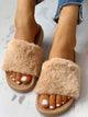 Faux Fur Wide Fit Slides