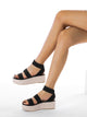 Open Toe Ankle Strap Flatform Wedges