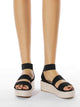 Open Toe Ankle Strap Flatform Wedges