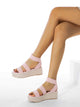 Open Toe Ankle Strap Flatform Wedges