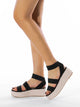 Open Toe Ankle Strap Flatform Wedges