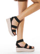 Open Toe Ankle Strap Flatform Wedges
