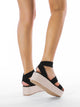 Open Toe Ankle Strap Flatform Wedges