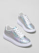 Snakeskin Embossed Holographic Skate Shoes