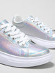 Snakeskin Embossed Holographic Skate Shoes