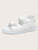 Quilted Velcro Strap Slingback Sandals
