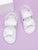 Quilted Velcro Strap Slingback Sandals
