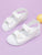 Quilted Velcro Strap Slingback Sandals