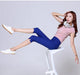 2016 Summer Style Candy Color Capris Pants Women cotton Thin Pants Ladies High Waist Elastic Plus Size S-3XL pencil Pants