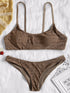 2018 Hot Sale Sport Sexy Shirred Bikini Set Women Plain Swimwear 2018 Summer Female New Beach Bikini Sets Simple Swimsuit