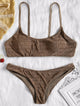 2018 Hot Sale Sport Sexy Shirred Bikini Set Women Plain Swimwear 2018 Summer Female New Beach Bikini Sets Simple Swimsuit