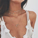 AlphaGal 2019New Multilayer Crystal Shell Moon Pendant Necklaces For Women Vintage Charm Choker Necklace Statement Party Jewelry Gift