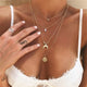 AlphaGal 2019New Multilayer Crystal Shell Moon Pendant Necklaces For Women Vintage Charm Choker Necklace Statement Party Jewelry Gift
